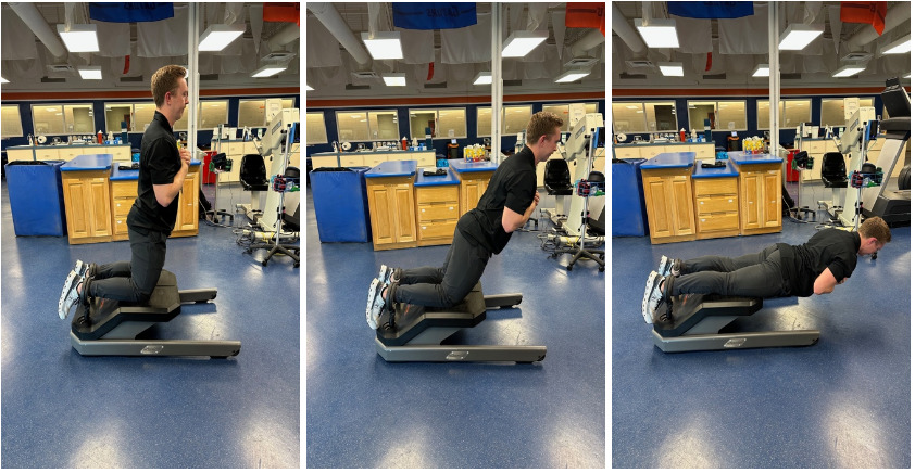 A person lying on a massage table Description automatically generated