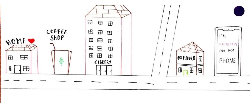 A drawing of a building and a library AI-generated content may be incorrect.