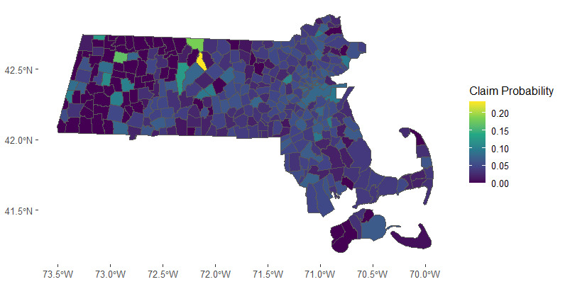 A map of the state of massachusetts Description automatically generated