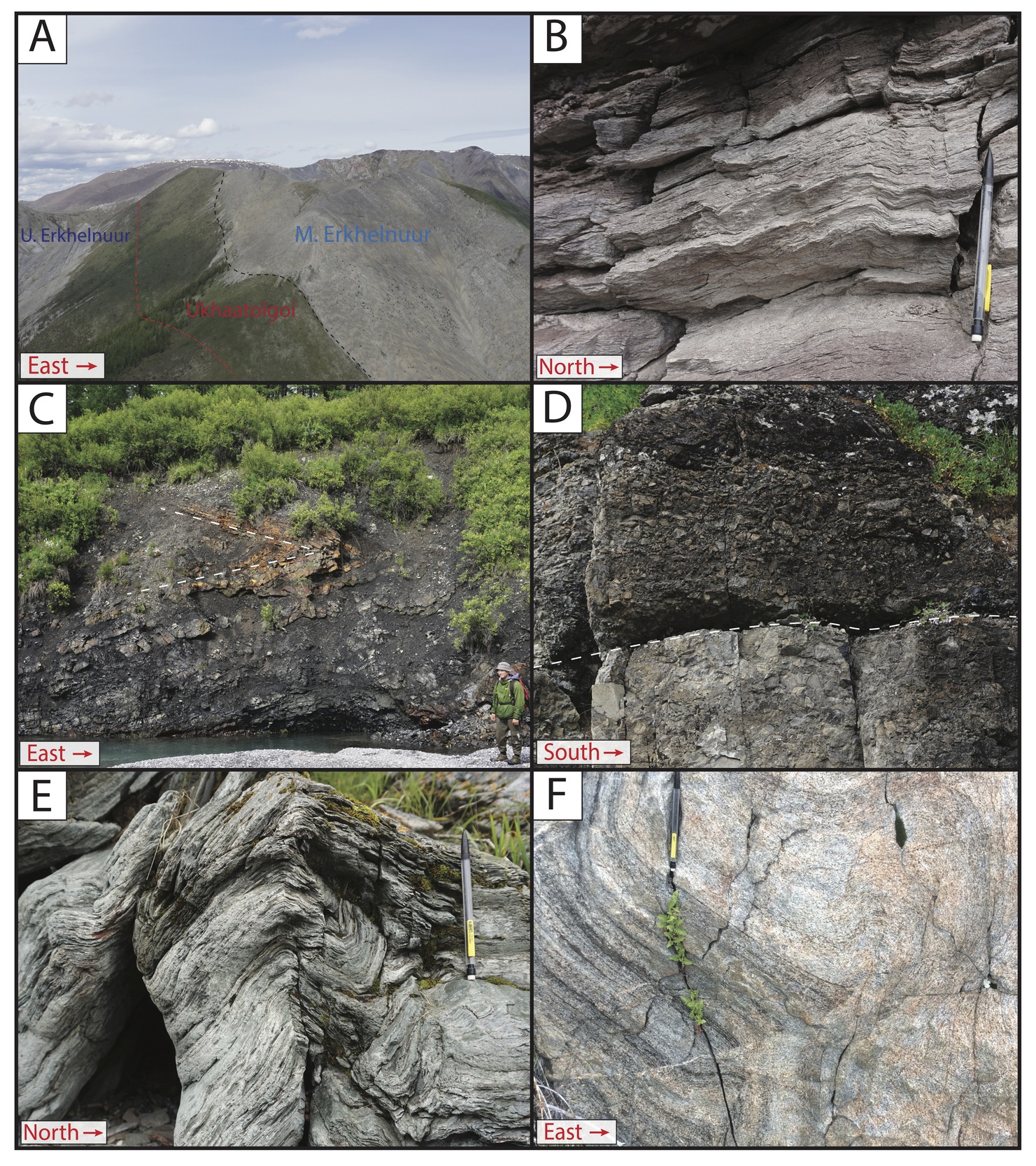 A collage of different types of rock formations Description automatically generated