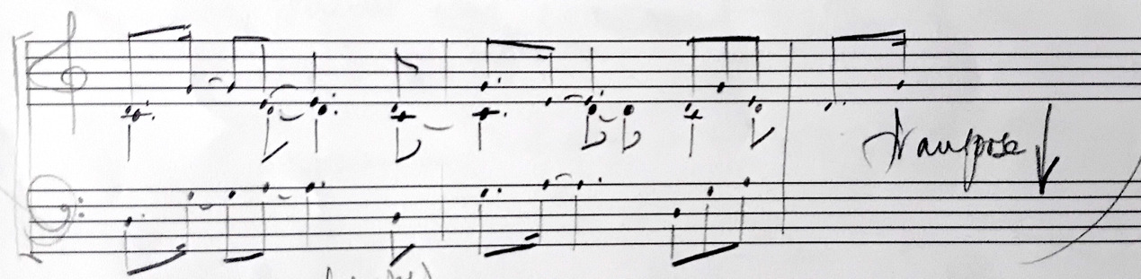 A sheet of music with hand written notes AI-generated content may be incorrect.