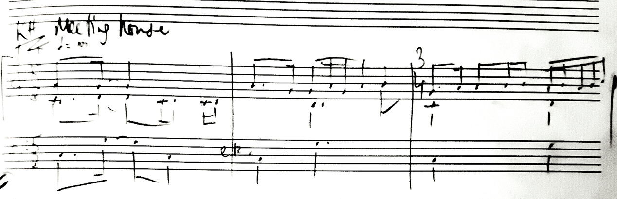 A sheet of music with hand written notes AI-generated content may be incorrect.