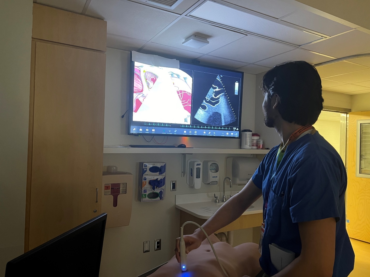 A person in a medical uniform AI-generated content may be incorrect.