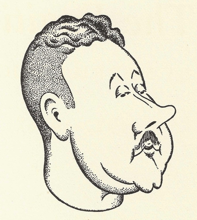A black and white drawing of a person's face Description automatically generated