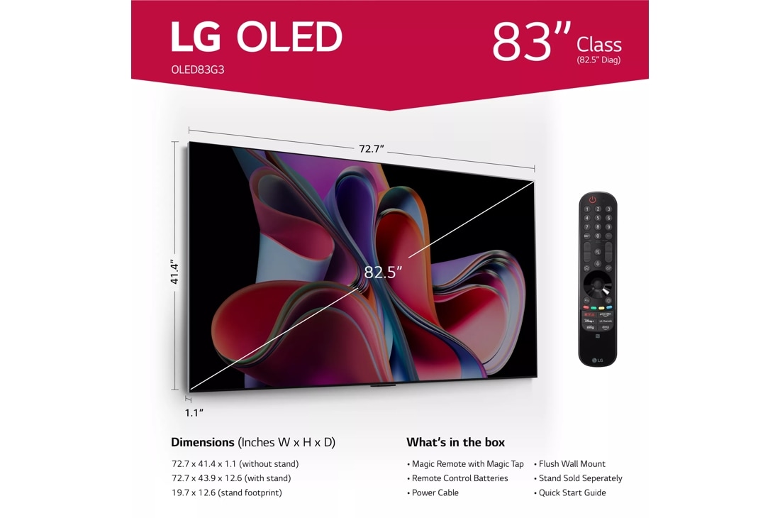 Model: OLED83G3PUA | LG Electronics LG evo C3 OLED83G3PUA 83" Smart OLED TV - 4K UHDTV
