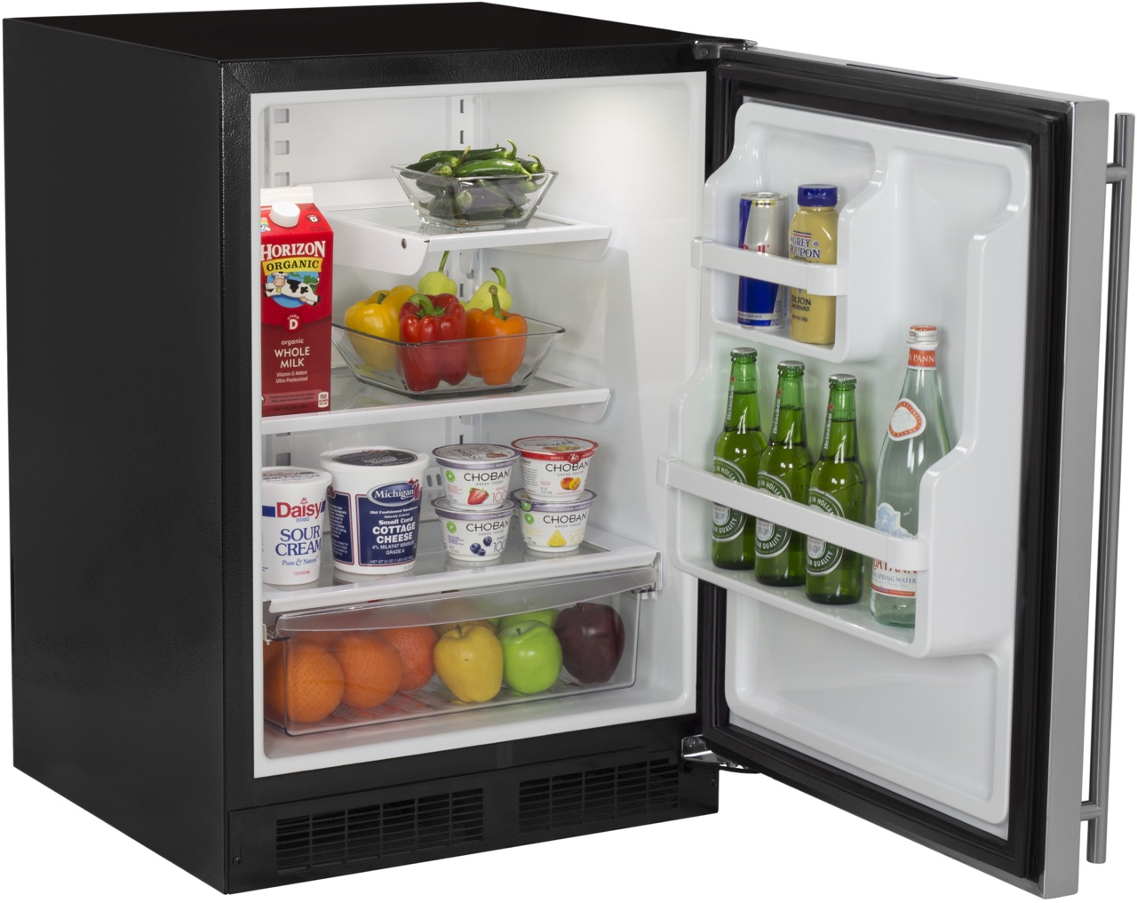 Model: ML24RAS2RS | Marvel  Marvel 24" All Refrigerator with Drawer-Solid Stainless Steel Door   Right Hinge