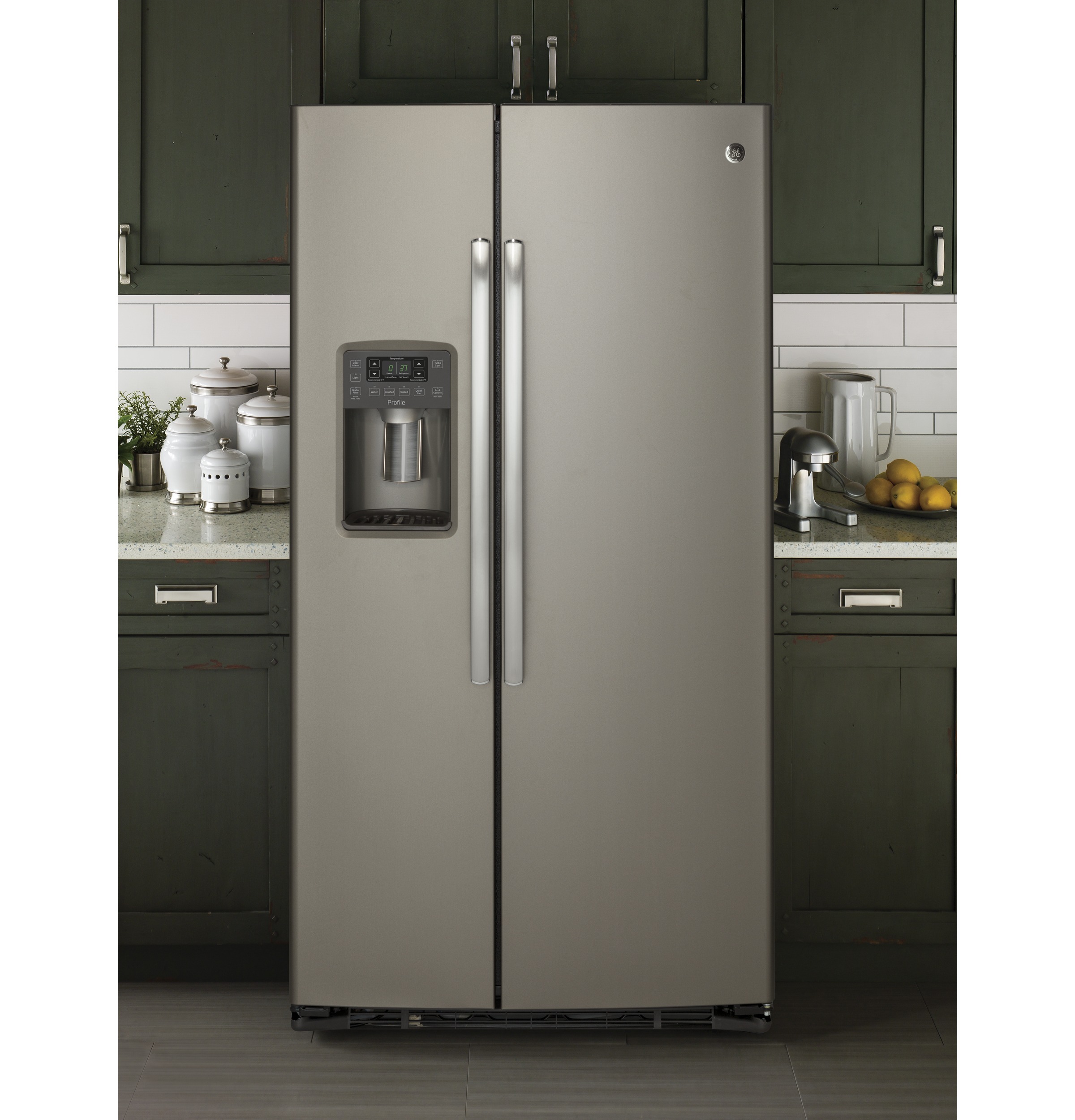 Model: PZS22MMKES | GE Profile GE Profile™ Series 21.9 Cu. Ft. Counter-Depth Side-By-Side Refrigerator