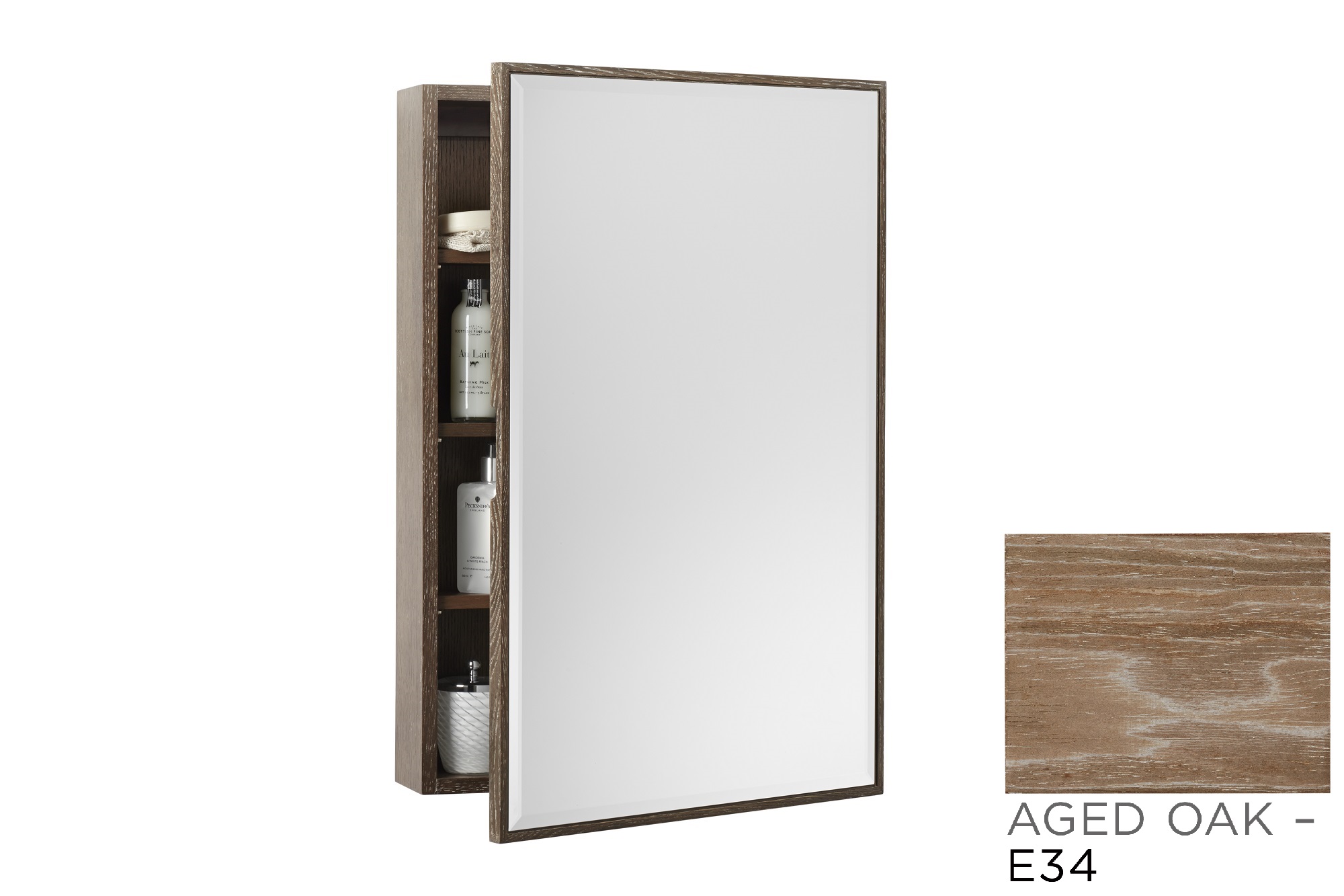 Ronbow 617223 E34 Transitional 23 X 33 Solid Wood Framed Medicine Cabinet In Aged Oak 617223 E34 Snyder Diamond