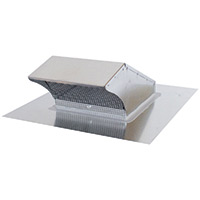 Air King Galvanized steel cap with bird screens and damper, accepts 8" round ducting