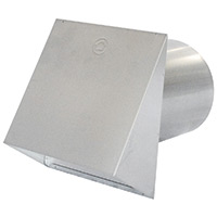 Air King Galvanized steel wall cap with damper, accepts 6" round ducting