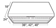 Model: P1842M | Air King Outdoor Range Hood Series