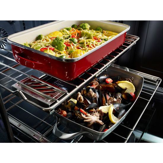 KitchenAid KFGS530ESS 30Inch 5 Burner Gas Convection Range with