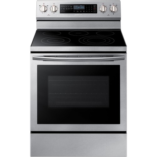 Samsung 5.9 CU FT ELECTRIC RANGE, WI-FI, ILLUMINATED KNOBS, STEAM ASSIST - STAINLESS STEEL