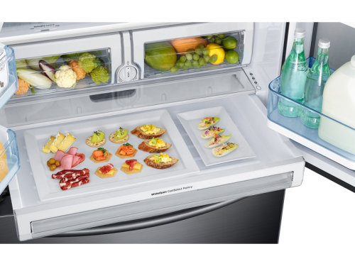 Model: RF28HDEDBSG | Samsung 28 cu. ft. 3-Door French Door Food ShowCase Refrigerator 