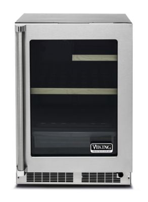 Viking 24"W REFRIGERATOR- CLEAR GLASS DOOR- STAINLESS