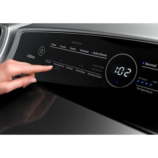 Model: WED8700EC | Whirlpool 8.8 cu.ft Smart Top Load Electric Dryer with Remote Control