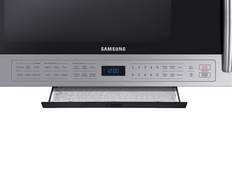 Model: ME21K6000AS | Samsung 2.1 cu. ft. Over The Range Microwave with Ceramic Enamel Interior