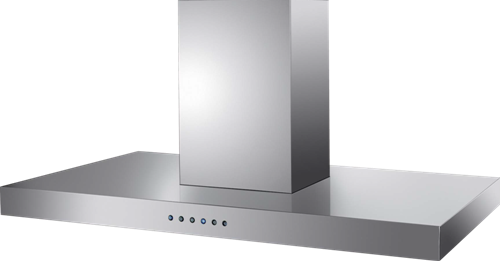 XO Appliances 600 CFM 36" Minimalist Profile Italian Made Island Hood Stainless