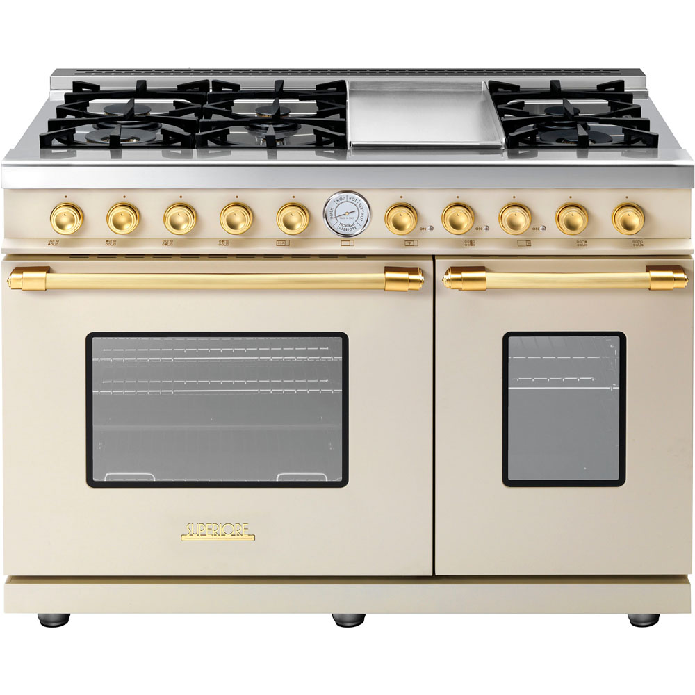 Range NEXT 48 Classic Stainless steel - 4 induction, griddle, 2 gas and 2  gas ovens