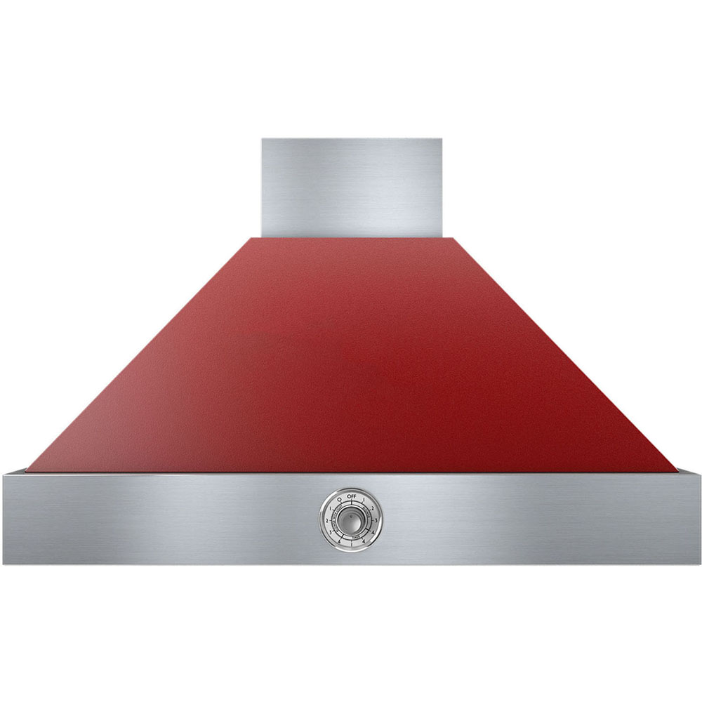Superiore 36-In. Deco Range Hood with Red Matte Finish