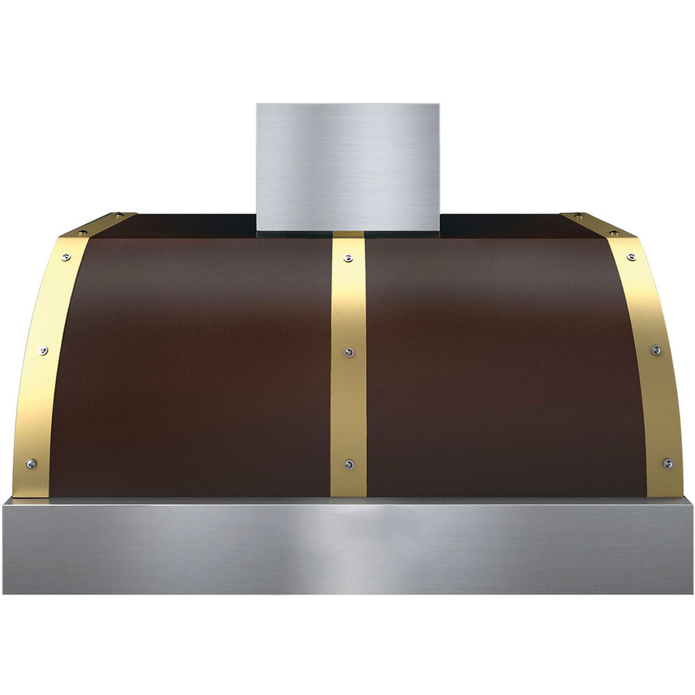 Superiore 36-In. Deco Range Hood with Brown Finish
