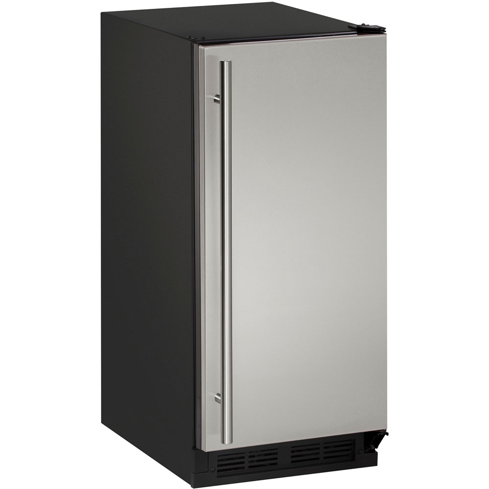 U-Line 15-In. 1000 Series Solid Door Refrigerator with Reversible Door Hinge-Stainless Steel