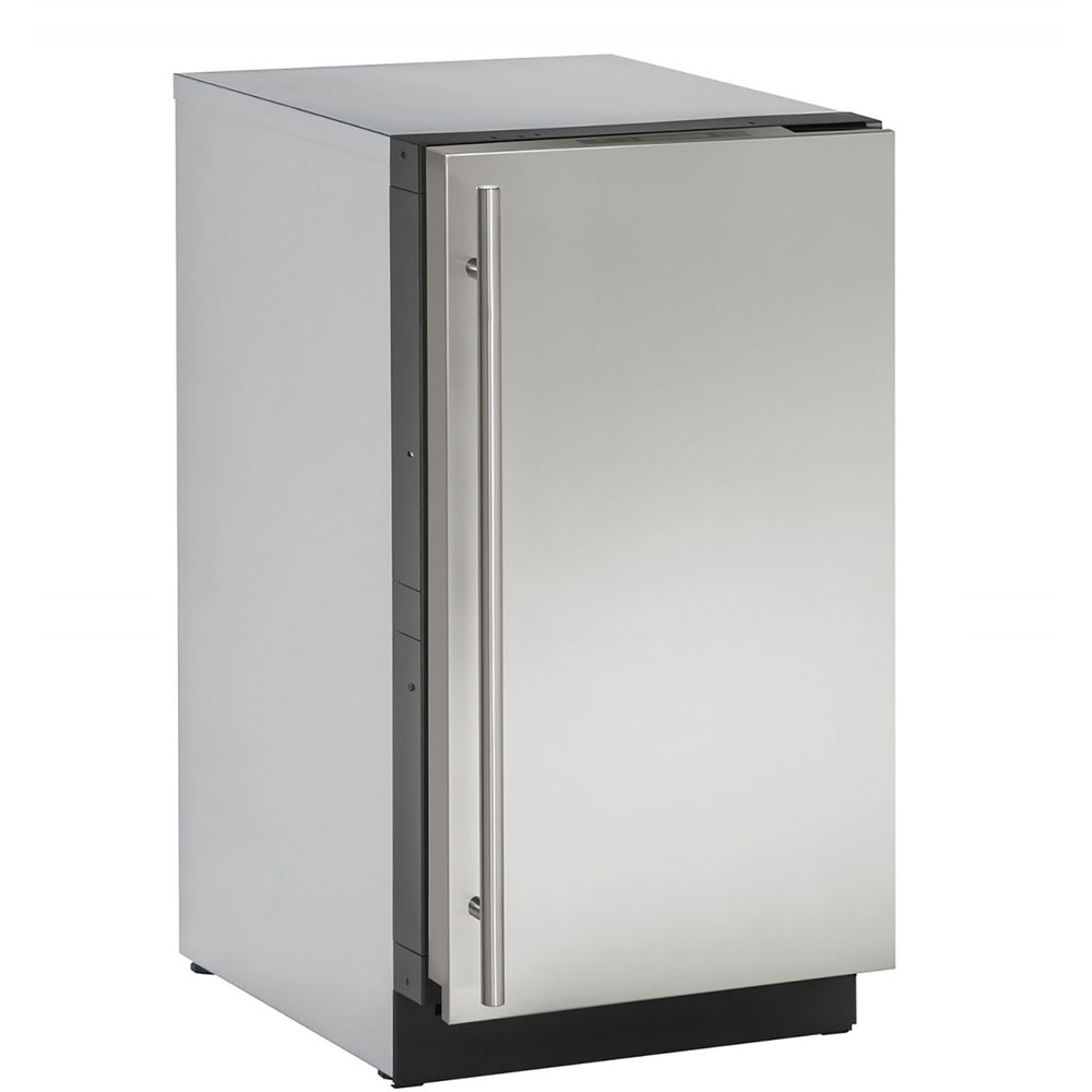 U-Line 18-In. 3000 Series Stainless Solid Door Refrigerator with Reversible Door Hinge
