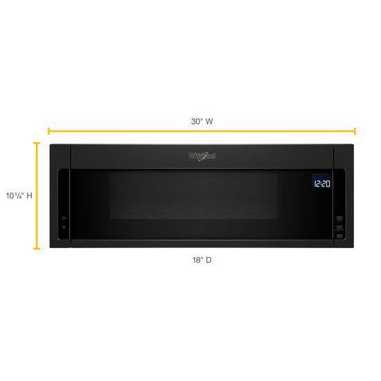 Model: WML75011HB | Whirlpool 1.1 cu. ft. Low Profile Microwave Hood Combination