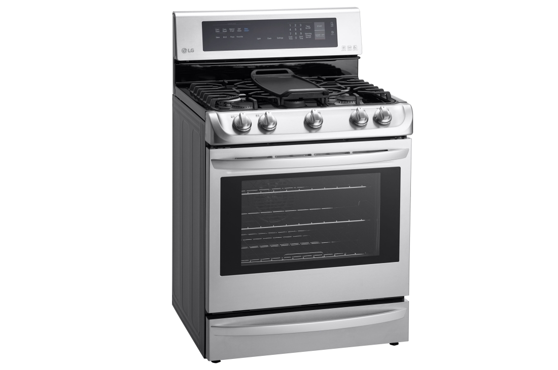 Model: LRG4115ST | LG 6.3 cu. ft. Gas Single Oven Range with ProBake Convection®, EasyClean® and Warming Drawer