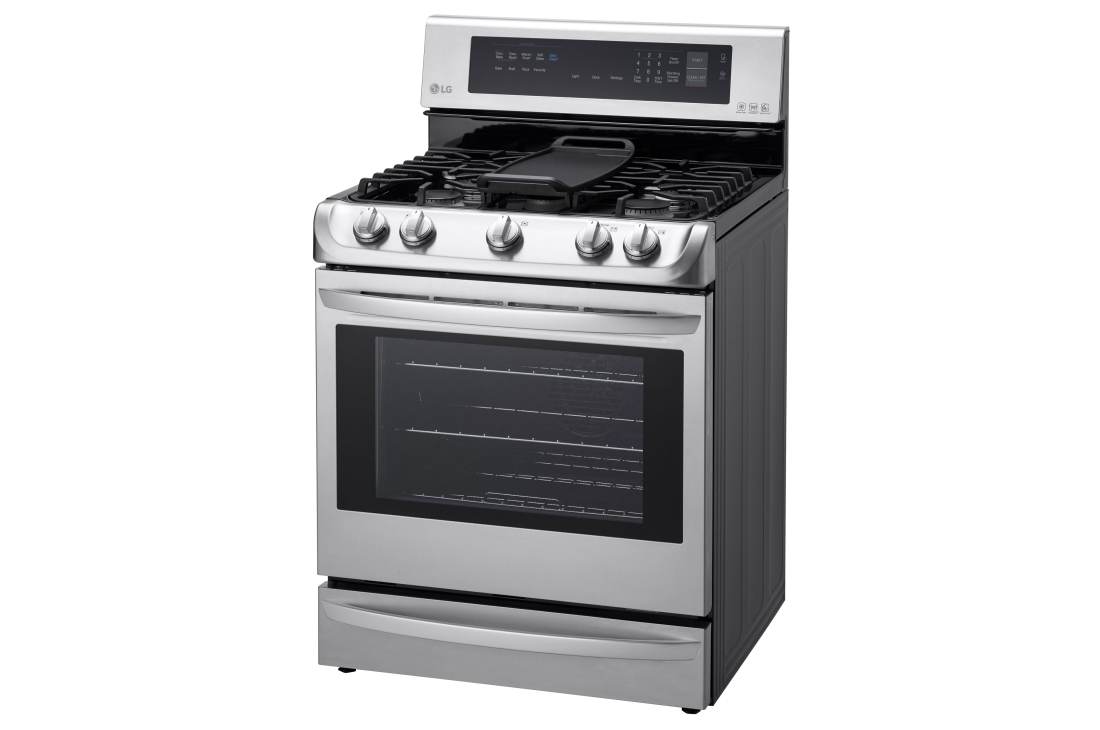 Model: LRG4115ST | LG 6.3 cu. ft. Gas Single Oven Range with ProBake Convection®, EasyClean® and Warming Drawer