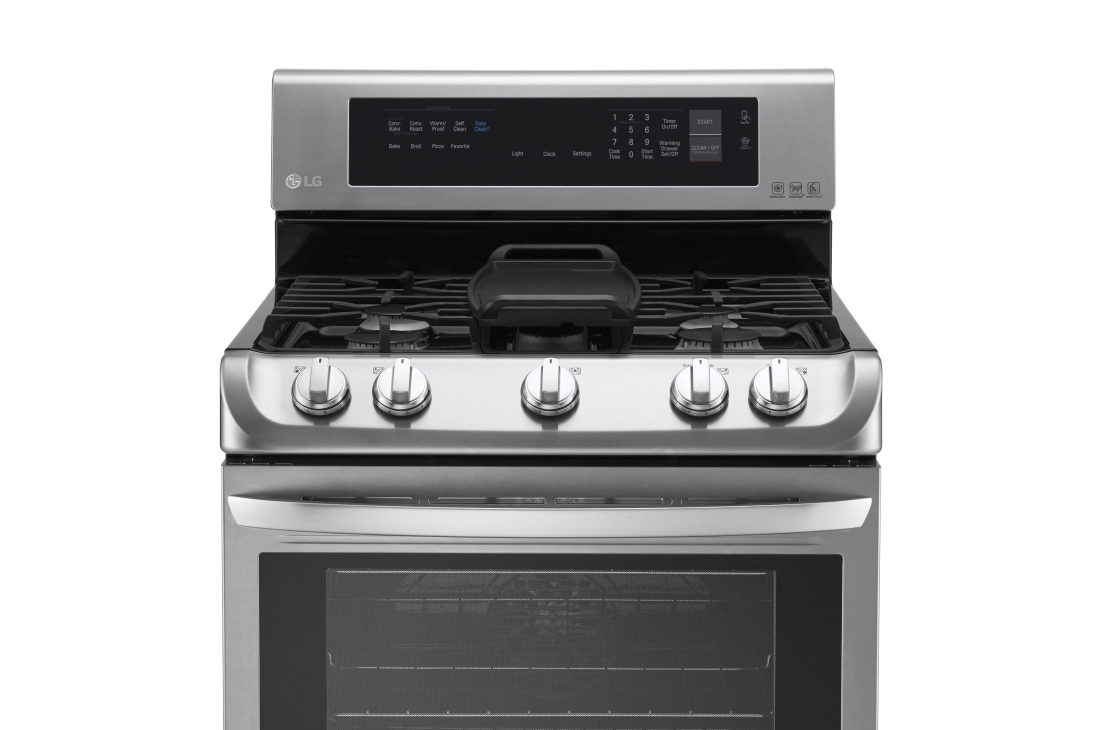 Model: LRG4115ST | LG 6.3 cu. ft. Gas Single Oven Range with ProBake Convection®, EasyClean® and Warming Drawer