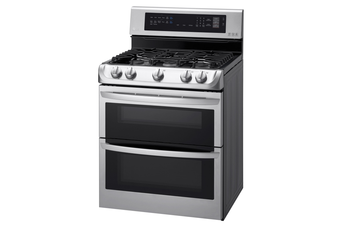 Model: LDG4313ST | LG 6.9 cu. ft. Gas Double Oven Range with ProBake Convection® and EasyClean®