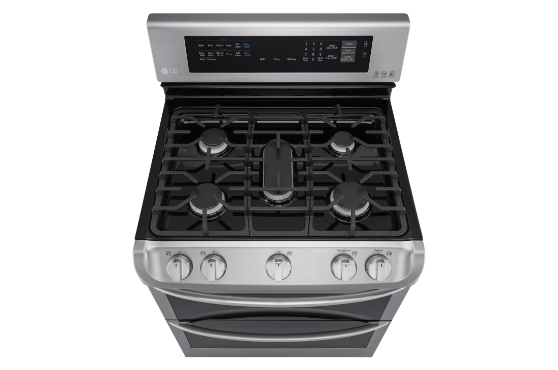 Model: LDG4313ST | LG 6.9 cu. ft. Gas Double Oven Range with ProBake Convection® and EasyClean®