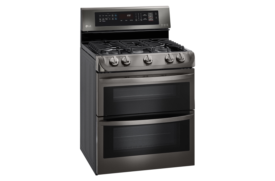 Model: LDG4313BD | LG 6.9 cu. ft. Gas Double Oven Range with ProBake Convection® and EasyClean®