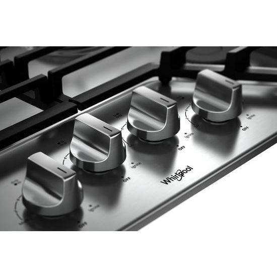 Whirlpool 30-inch Gas Cooktop with EZ-2-Lift™ Hinged Cast-Iron Grates