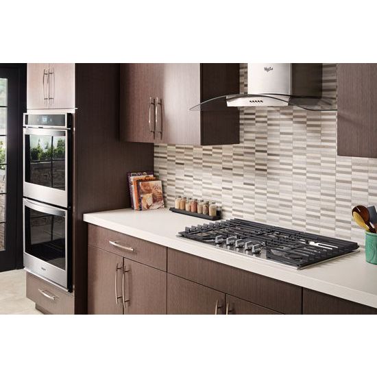 Model: WCG55US6HS | Whirlpool 36-inch Gas Cooktop with EZ-2-Lift™ Hinged Cast-Iron Grates