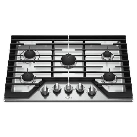 Model: WCG97US0HS | Whirlpool 30-inch Gas Cooktop with Griddle