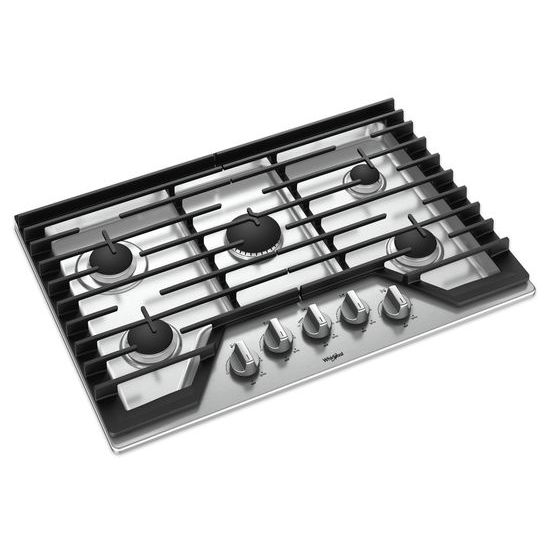 Model: WCG97US0HS | Whirlpool 30-inch Gas Cooktop with Griddle