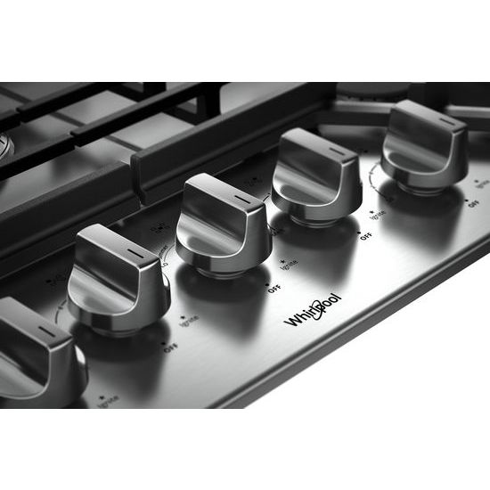 Model: WCG97US0HS | Whirlpool 30-inch Gas Cooktop with Griddle