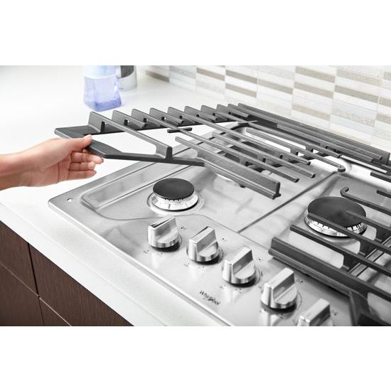 Model: WCG97US0HS | Whirlpool 30-inch Gas Cooktop with Griddle