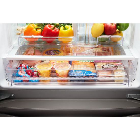 Model: WRFA60SMHN | Whirlpool 30-inch Wide Contemporary Handle French Door Refrigerator - 20 cu. ft.