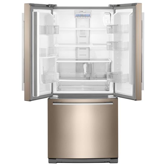 Model: WRFA60SMHN | Whirlpool 30-inch Wide Contemporary Handle French Door Refrigerator - 20 cu. ft.