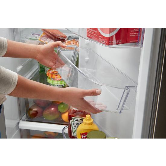 36-inch Wide Contemporary Handle Side-by-Side Refrigerator - 28 cu. ft.