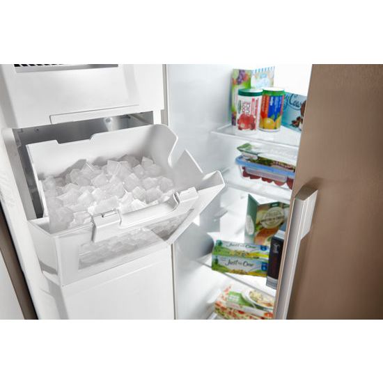 36-inch Wide Contemporary Handle Side-by-Side Refrigerator - 28 cu. ft.