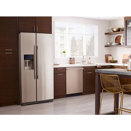 36-inch Wide Contemporary Handle Side-by-Side Refrigerator - 28 cu. ft.