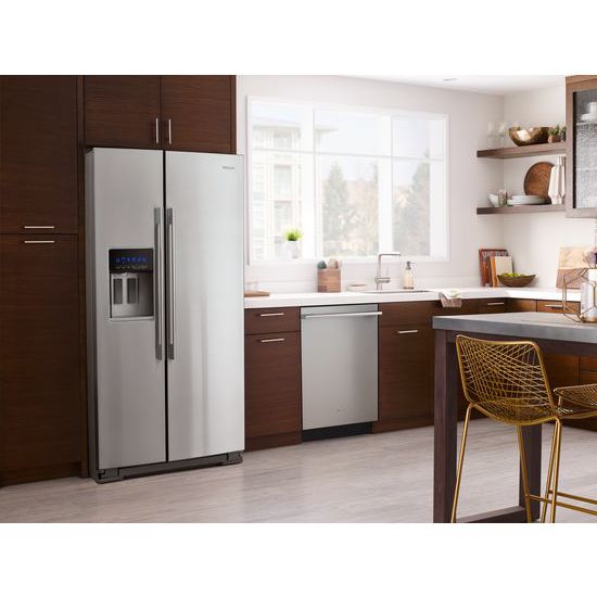 36-inch Wide Contemporary Handle Side-by-Side Refrigerator - 28 cu. ft.