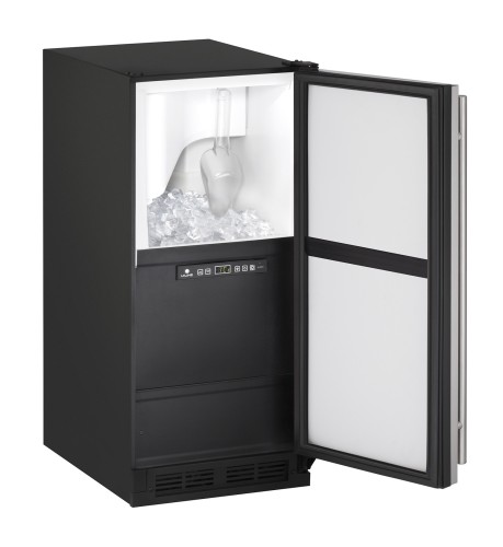 15-In. 1000 Series Black Solid Field-Reversible Clear Ice Maker without Pump