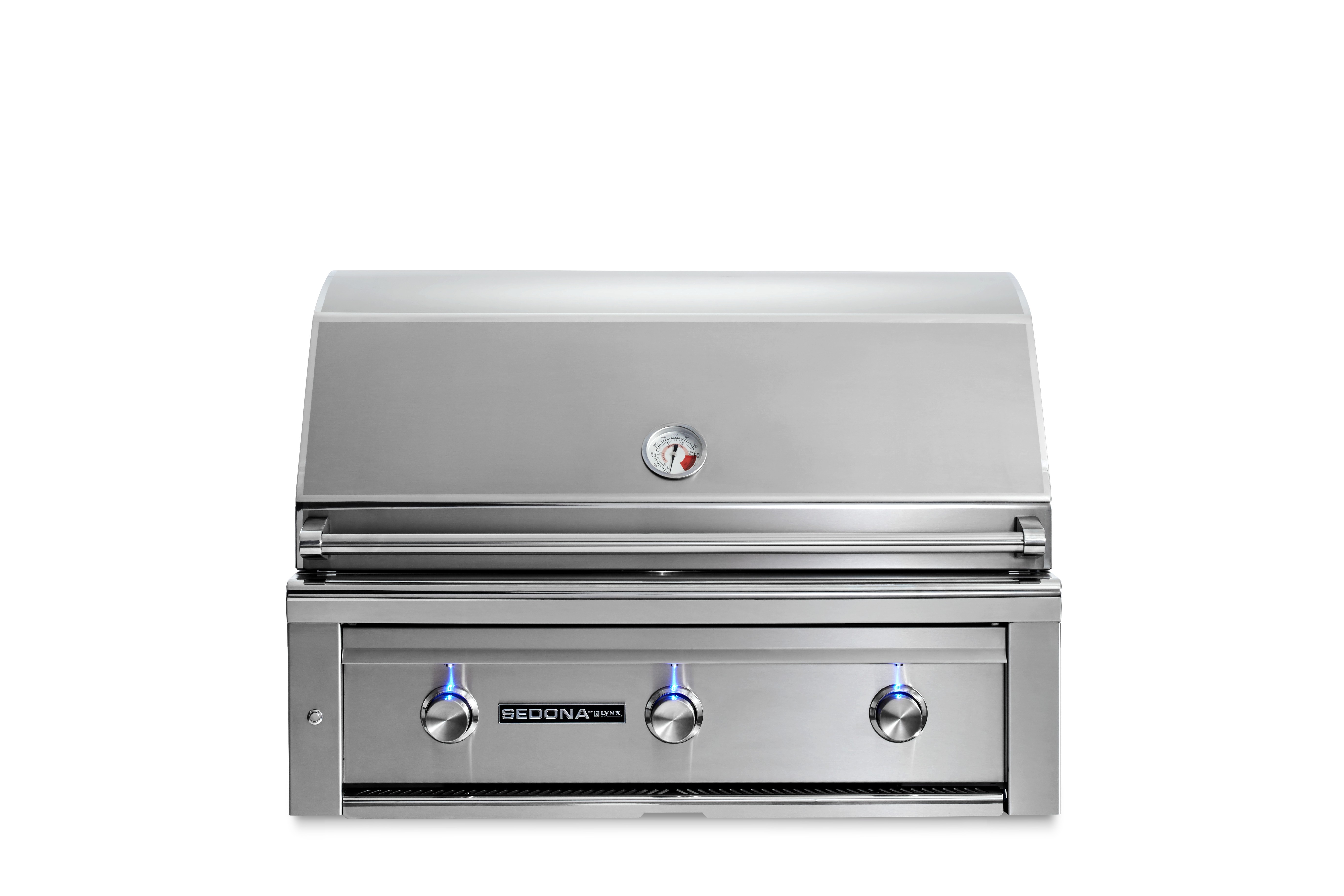 Model: L600-NG | Lynx 36" Sedona Built In Grill with 3 Stainless Steel Burners - NG