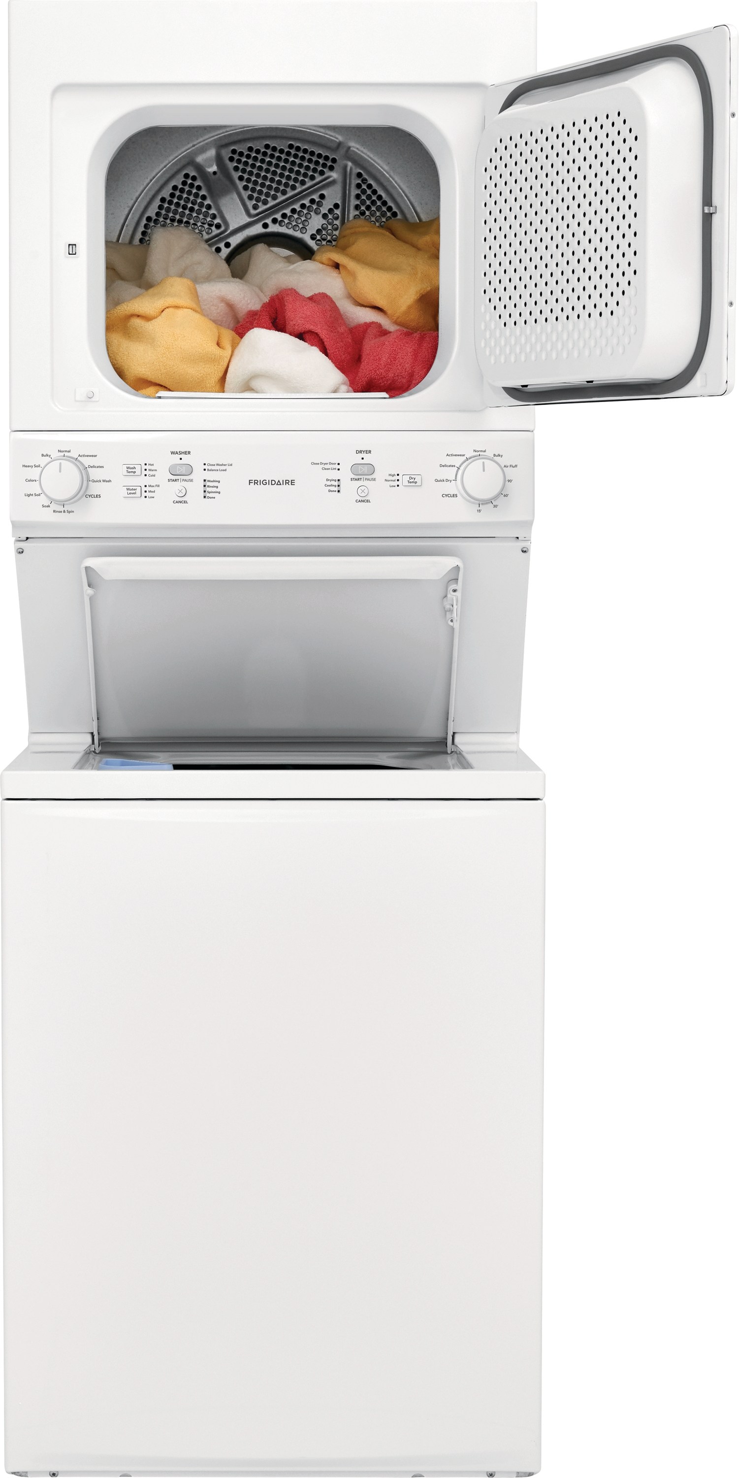 Model: FFLG3900UW | Frigidaire Gas Washer/Dryer Laundry Center - 3.9 Cu. Ft Washer and 5.5 Cu. Ft. Dryer