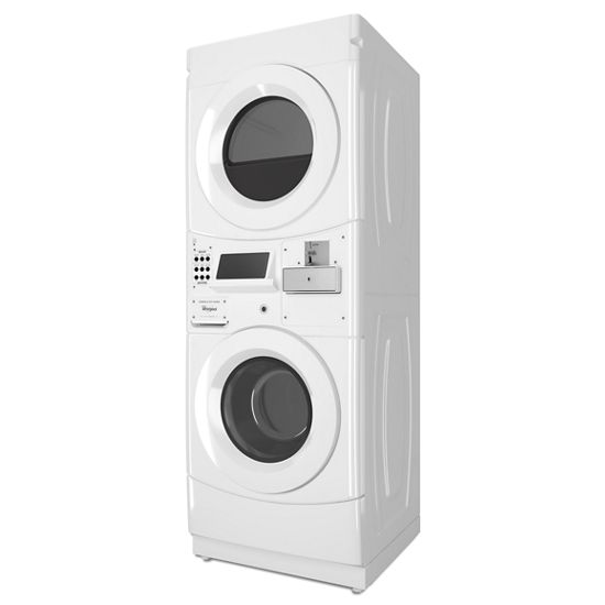 Model: CGT9000GQ | Whirlpool Commercial Gas Stack Washer/Dryer, Coin Equipped